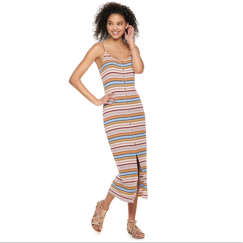 Juniors Mudd fun striped midi dress